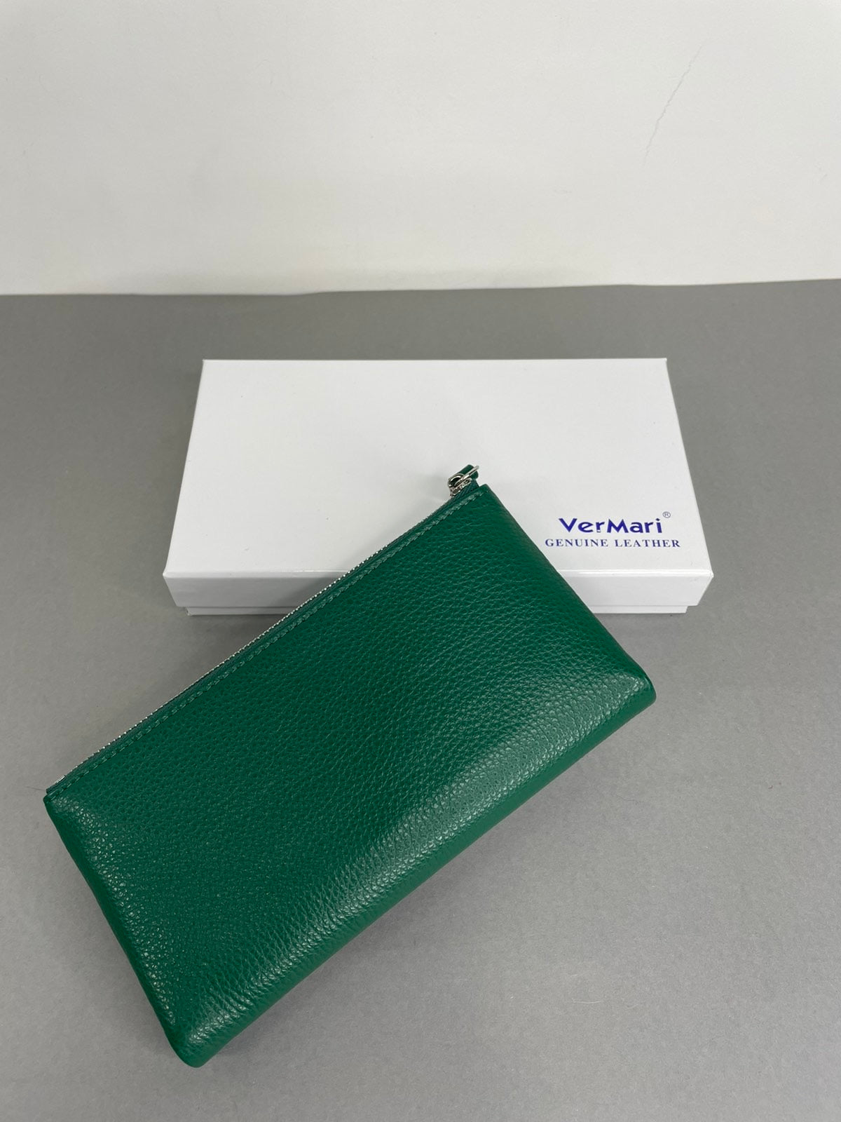 Žalia VerMari natūralios odos piniginė