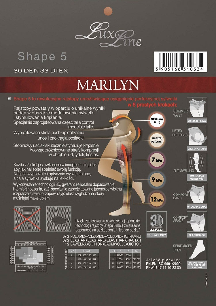 Formuojančios pėdkelnės MARILYN Lux Line SHAPE 5 30 Den