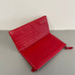 Raudona moteriška odinė piniginė VerMari