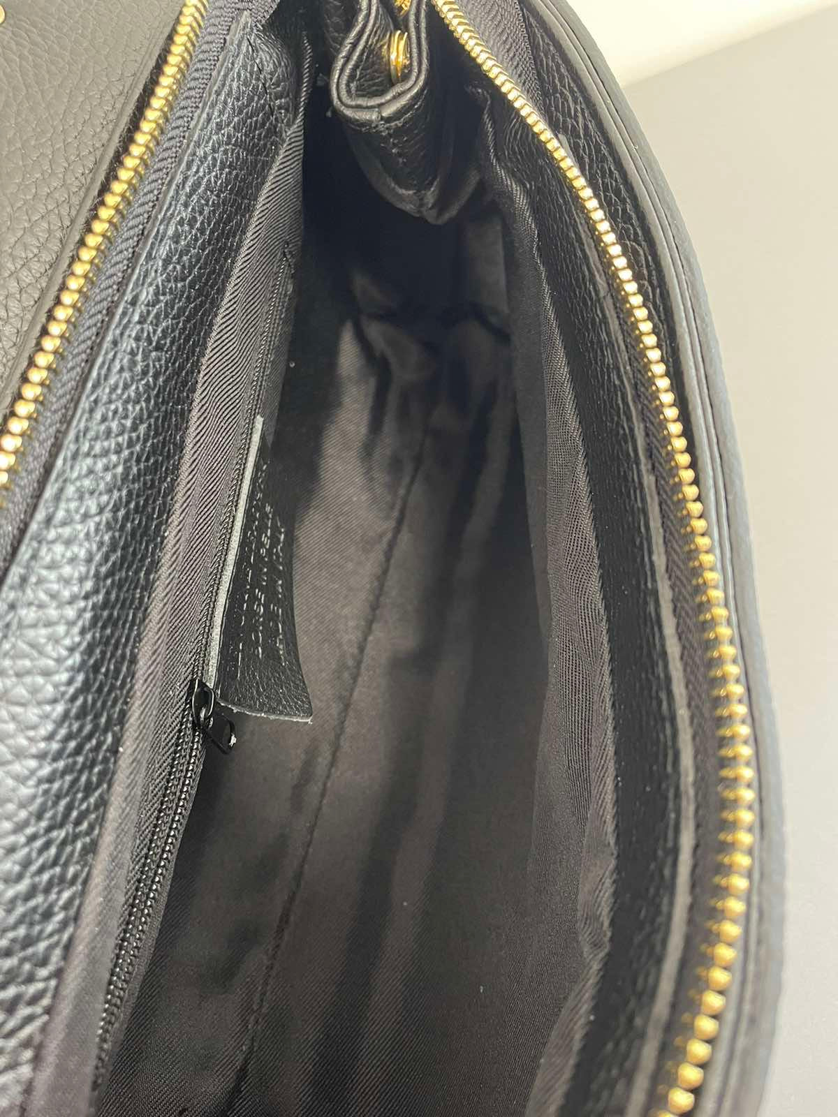 Juoda natūralios odos rankinė
