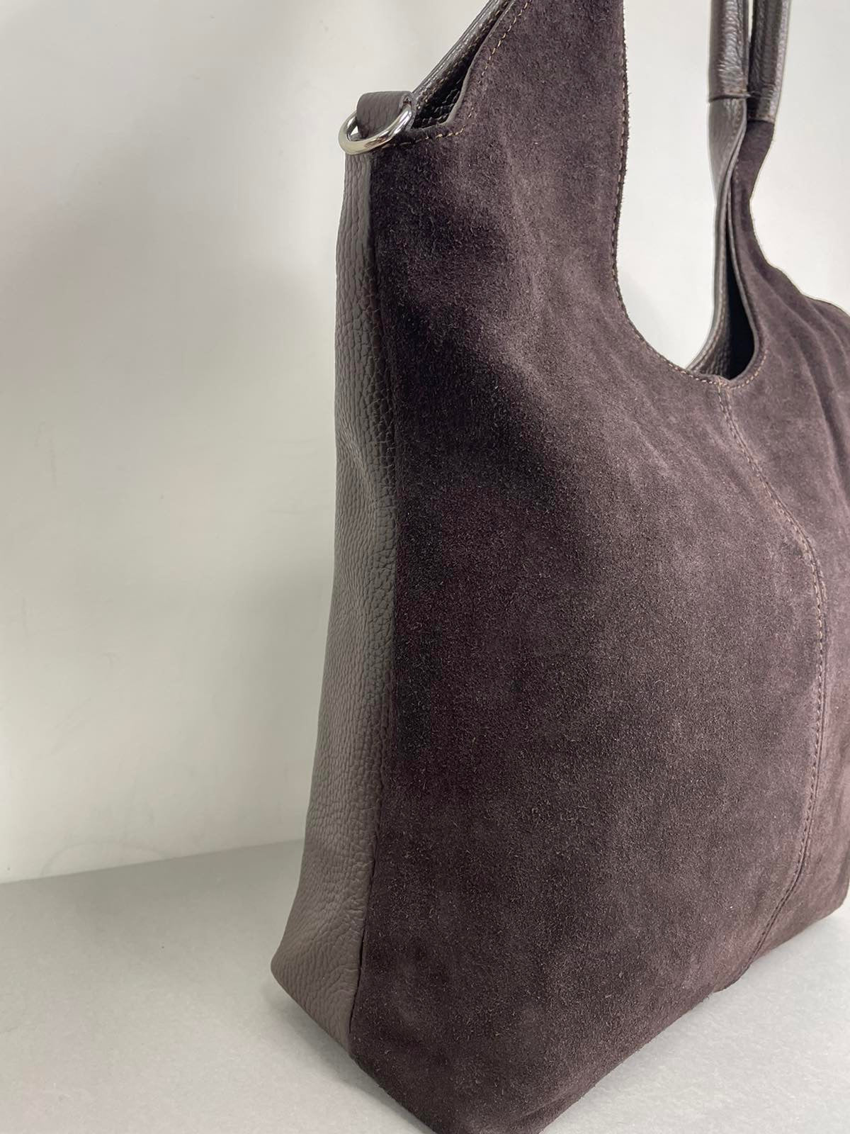 Ruda natūralios odos moteriška rankinė