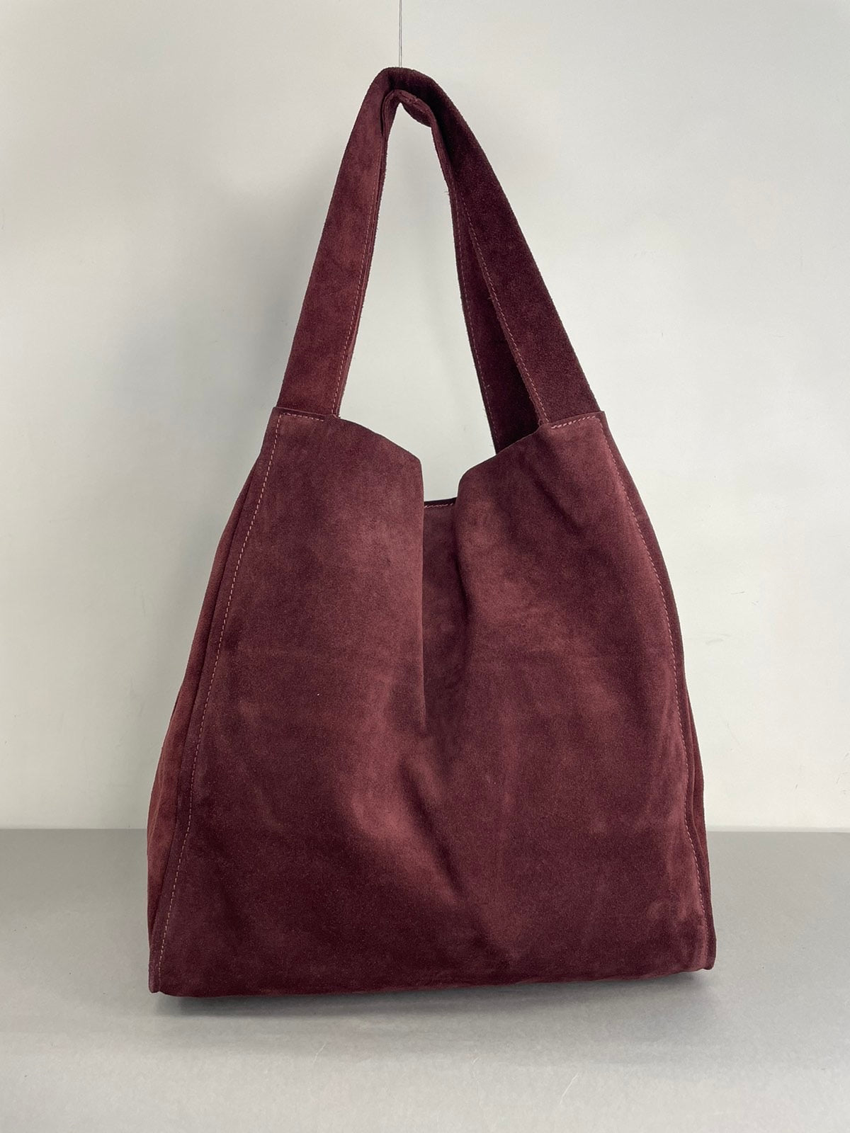 Natūralaus zomšo moteriška rankinė