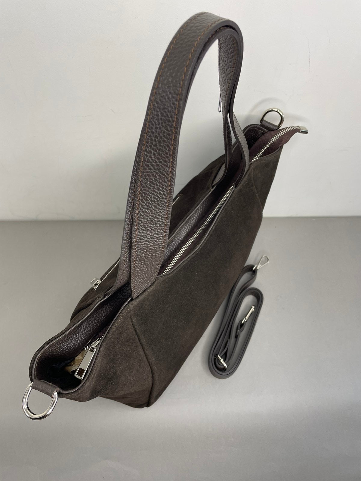 Ruda zomšinė rankinė