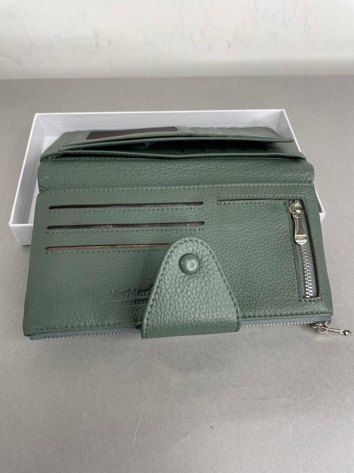 VerMari natūralios odos moteriška piniginė