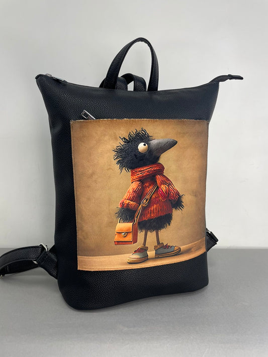 Sominta moteriška kuprinė su paveikslėliu