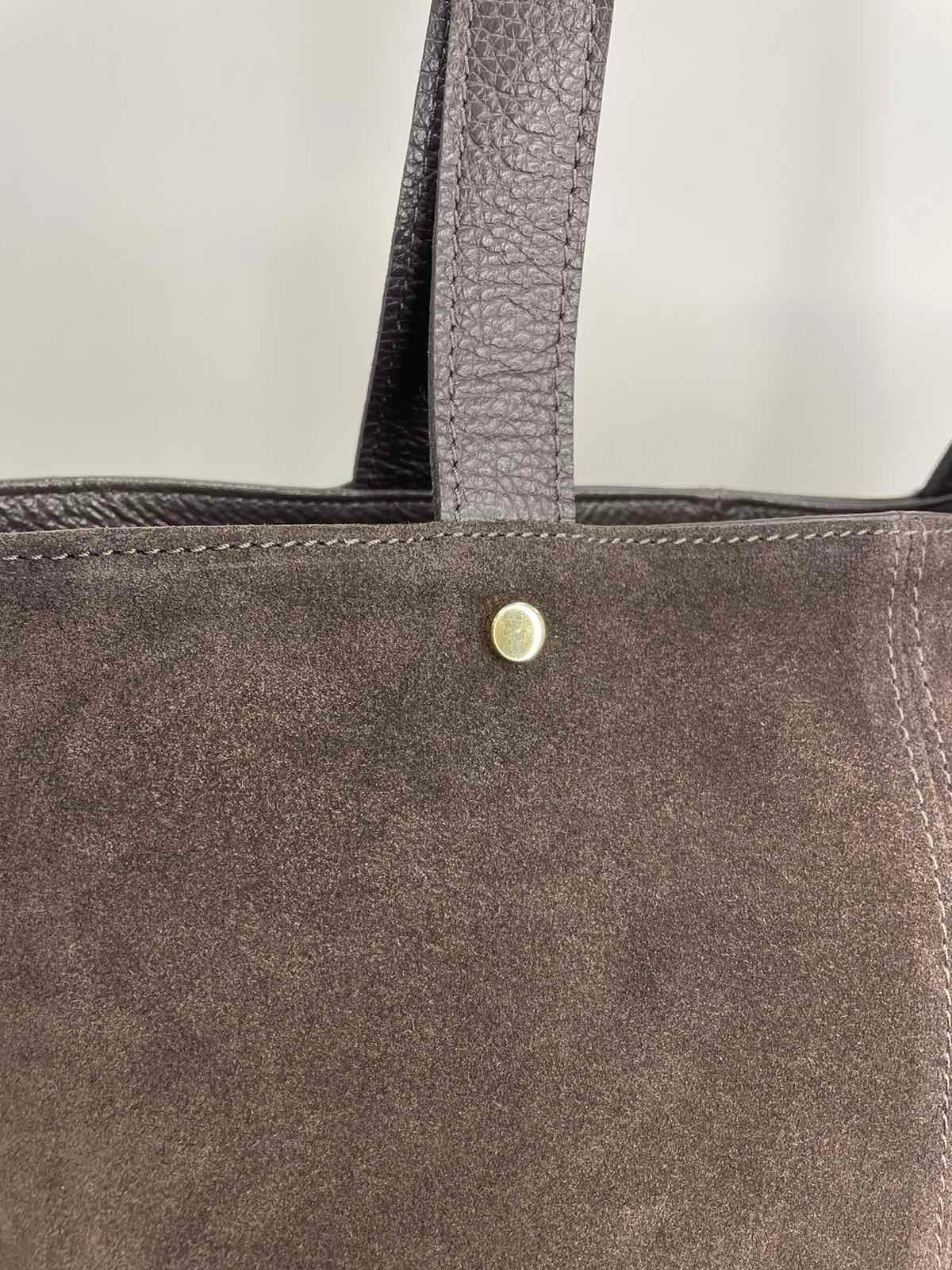 Ruda natūralios odos moteriška rankinė