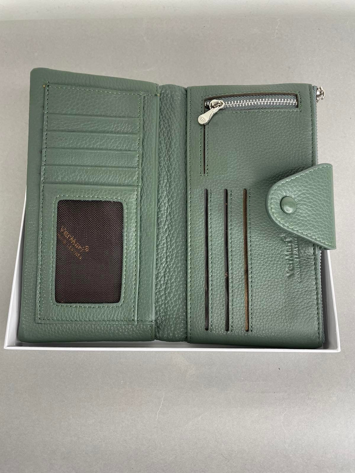 VerMari natūralios odos moteriška piniginė