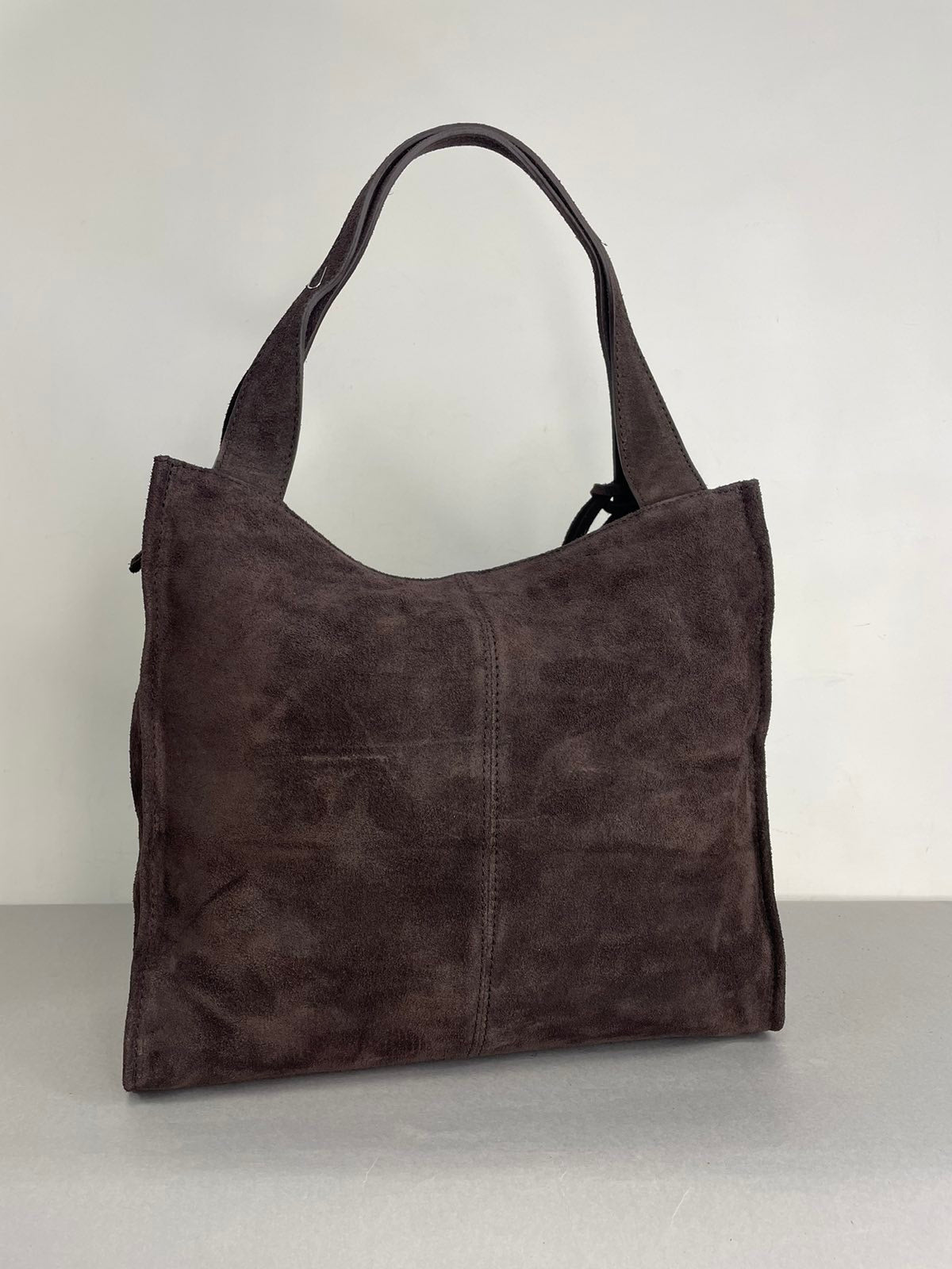 Ruda zomšinė moteriška rankinė