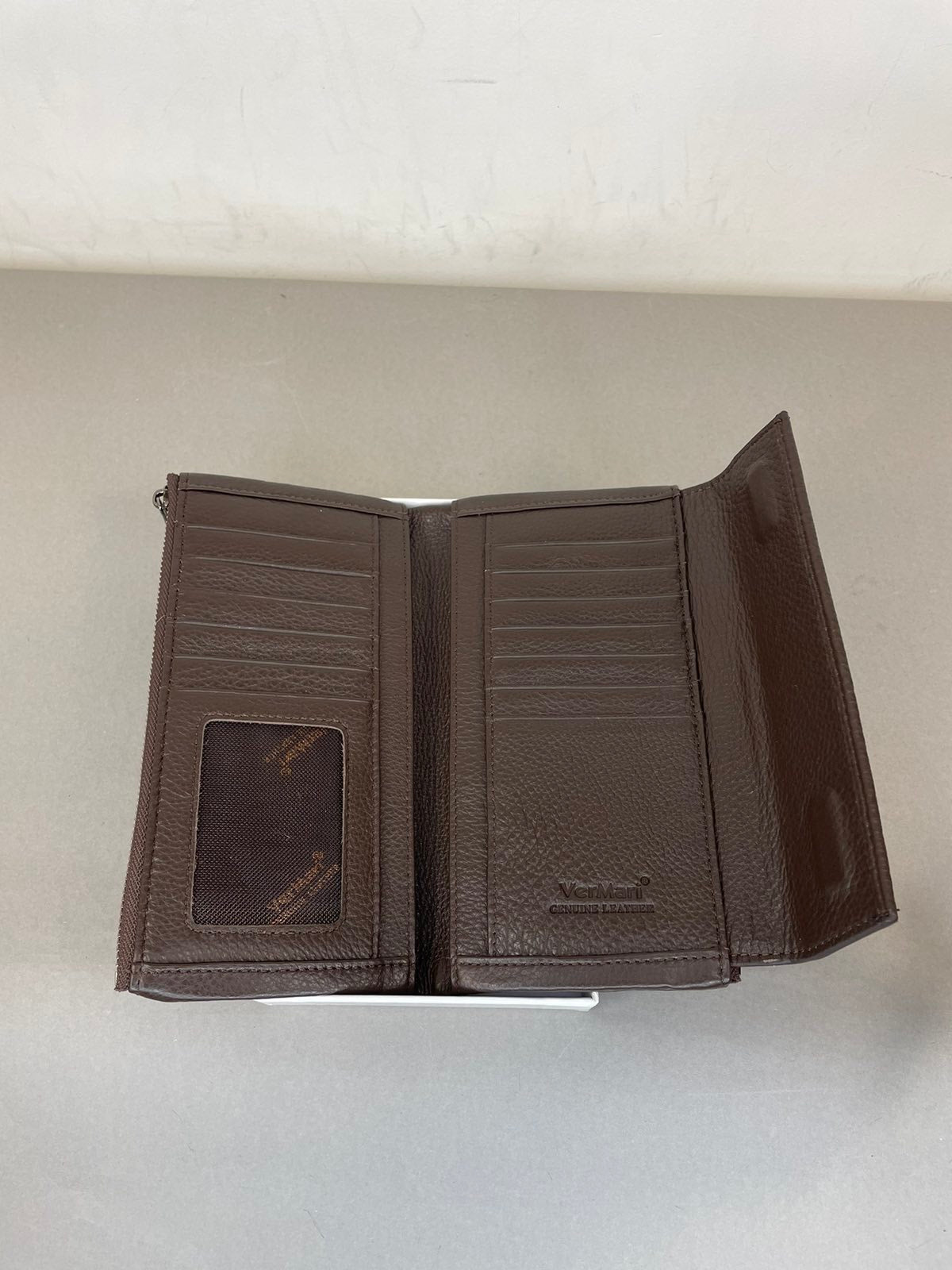 Šokoladinė VerMari natūralios odos piniginė