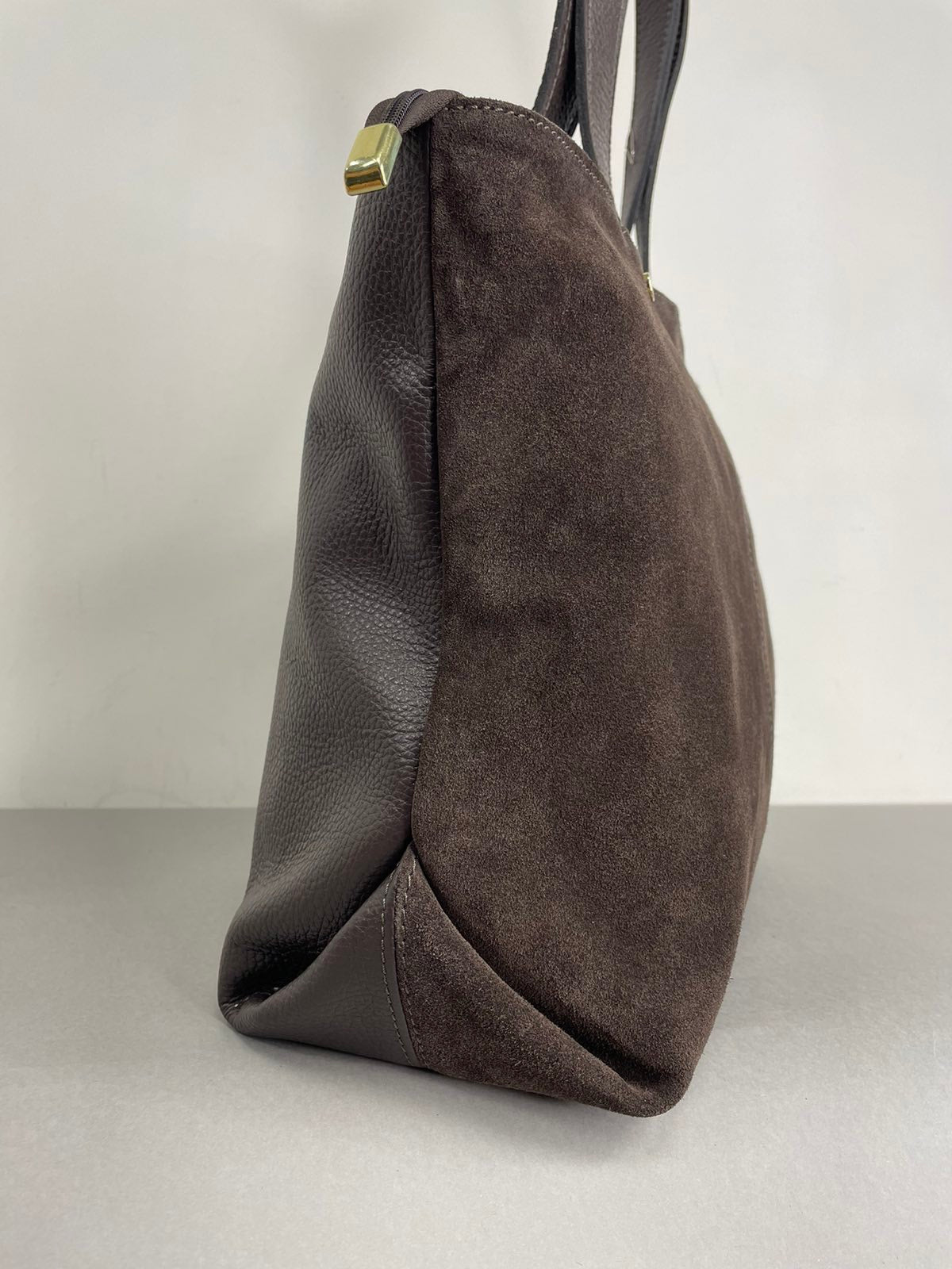 Ruda natūralios odos moteriška rankinė