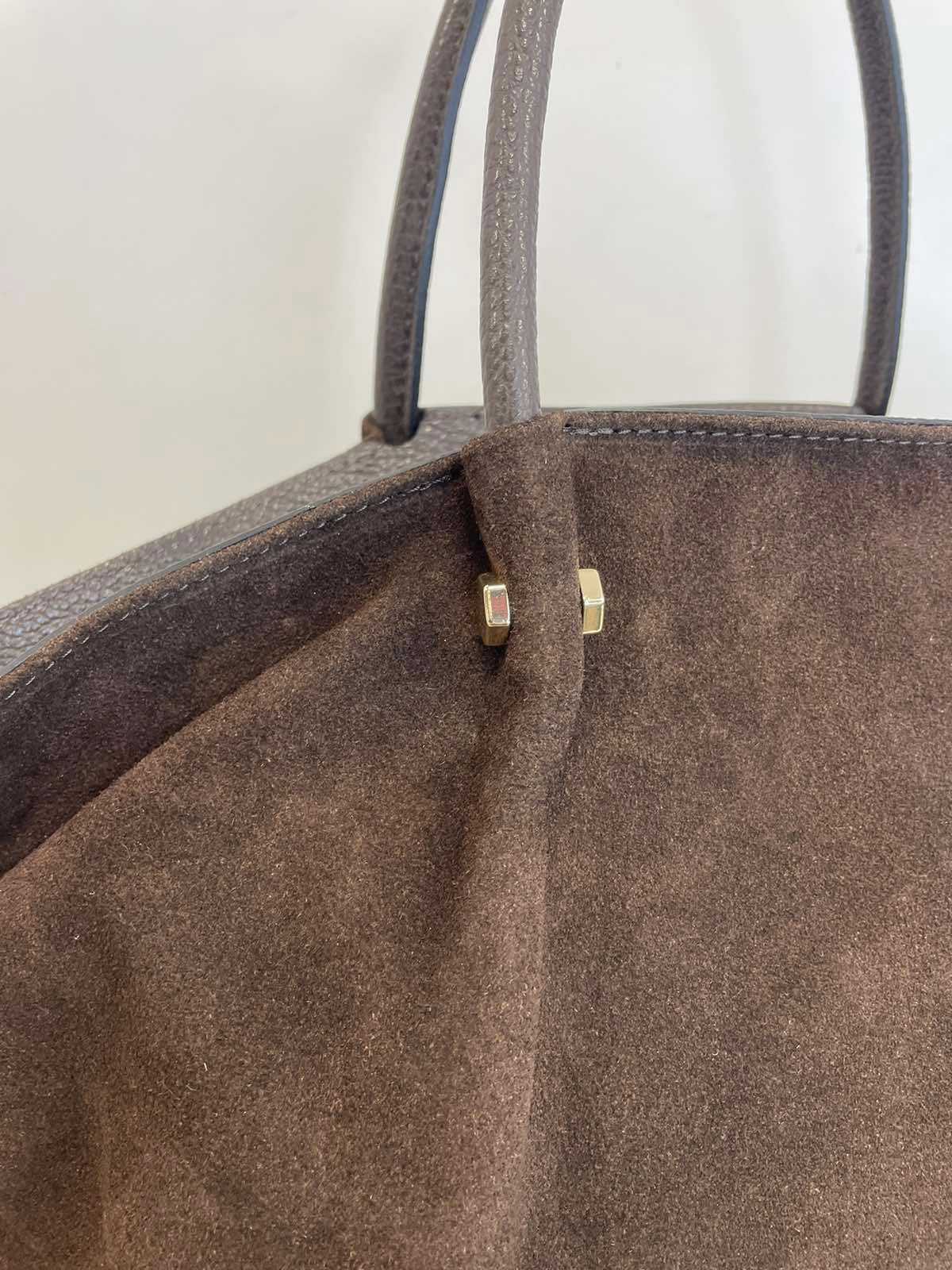 Ruda natūralios odos moteriška rankinė