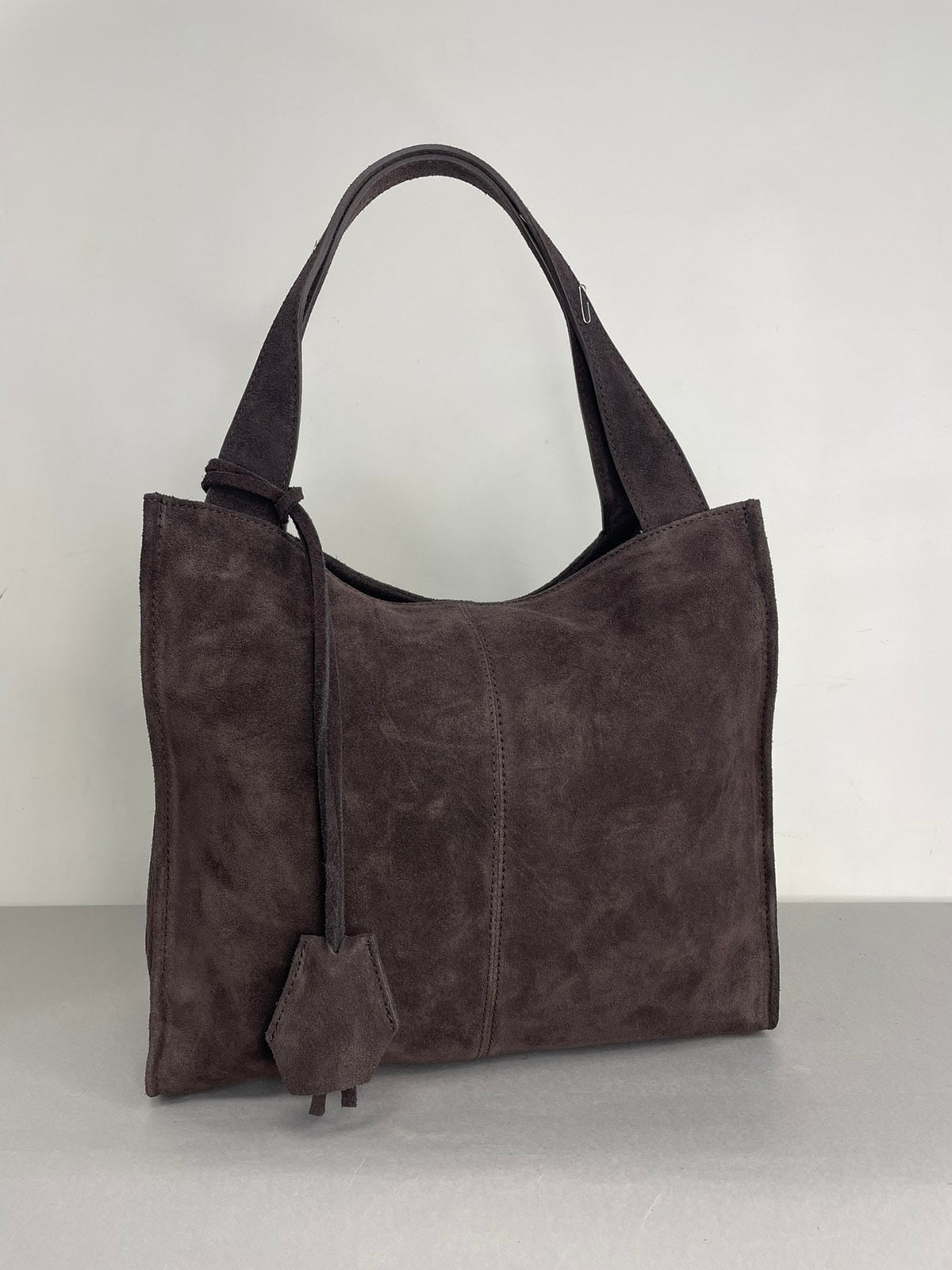 Ruda zomšinė moteriška rankinė