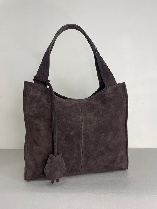 Ruda zomšinė moteriška rankinė