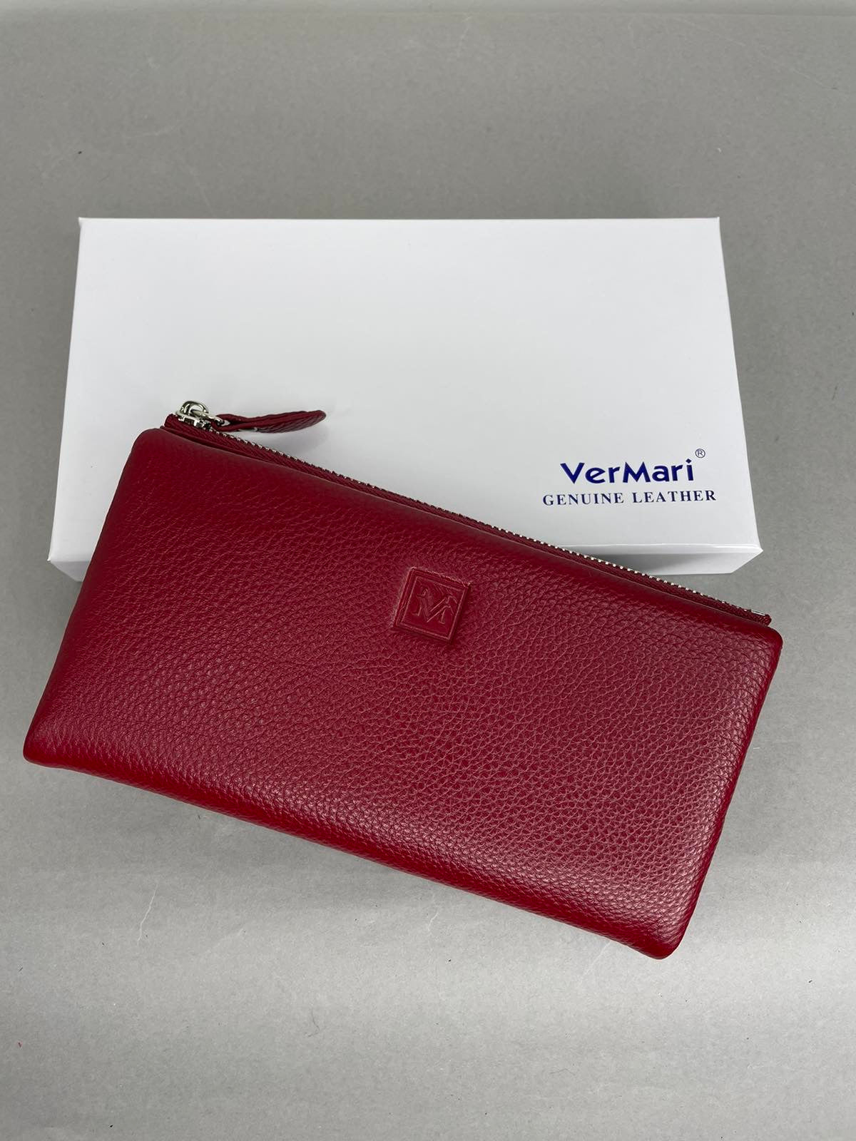 VerMari natūralios odos moteriška piniginė