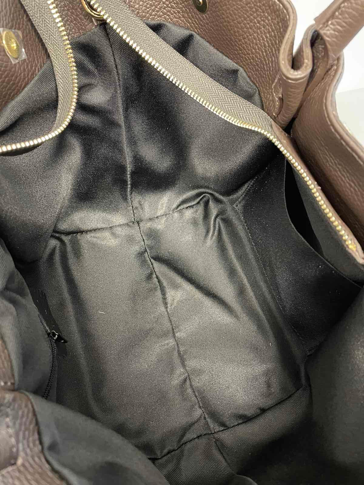 Ruda natūralios odos moteriška rankinė