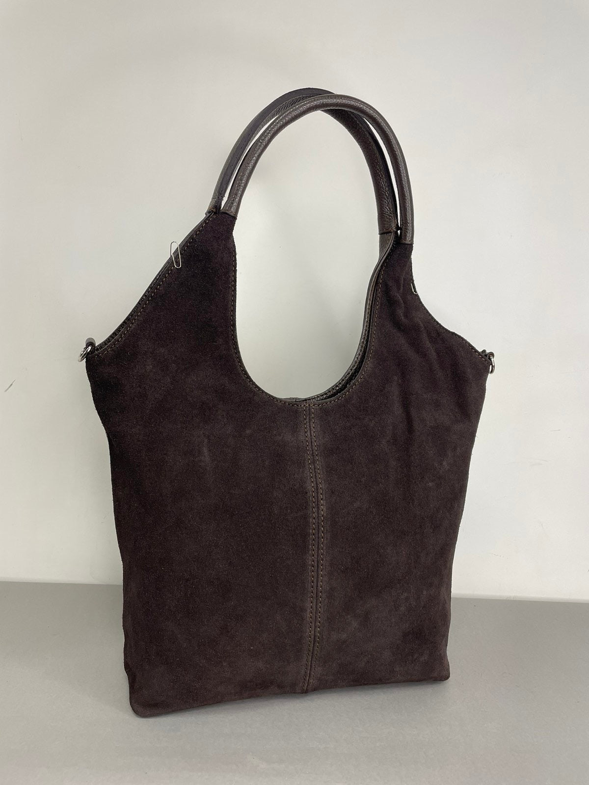 Ruda natūralios odos moteriška rankinė