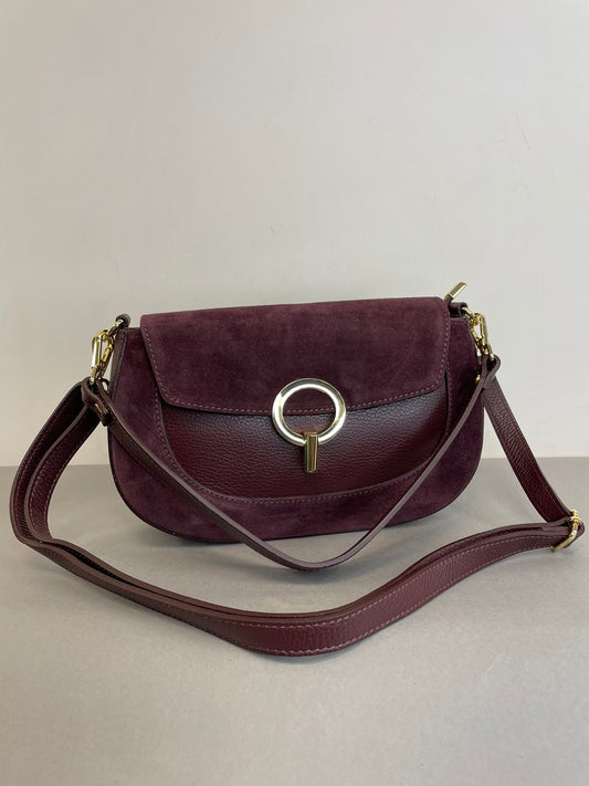 Natūralios odos moteriška rankinė per petį