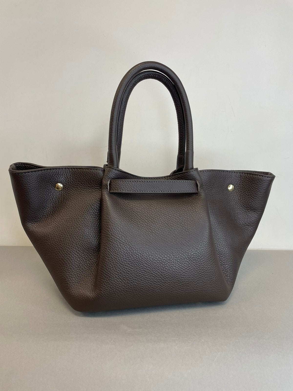 Ruda natūralios odos moteriška rankinė