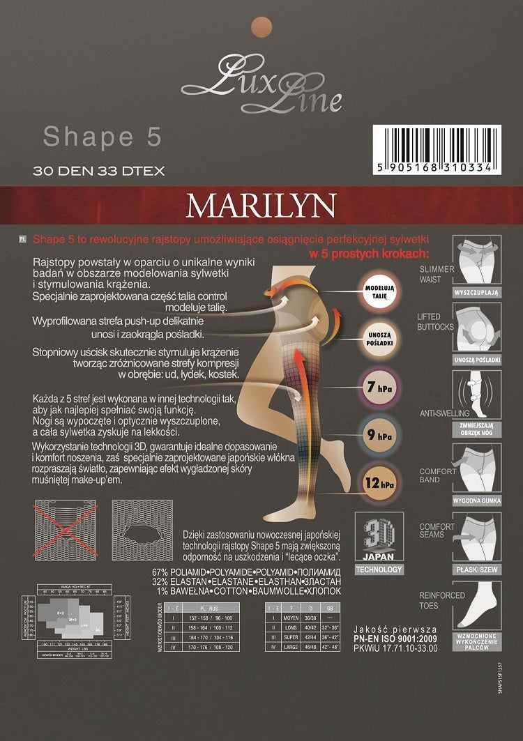 Formuojančios pėdkelnės MARILYN Lux Line SHAPE 5 30 Den